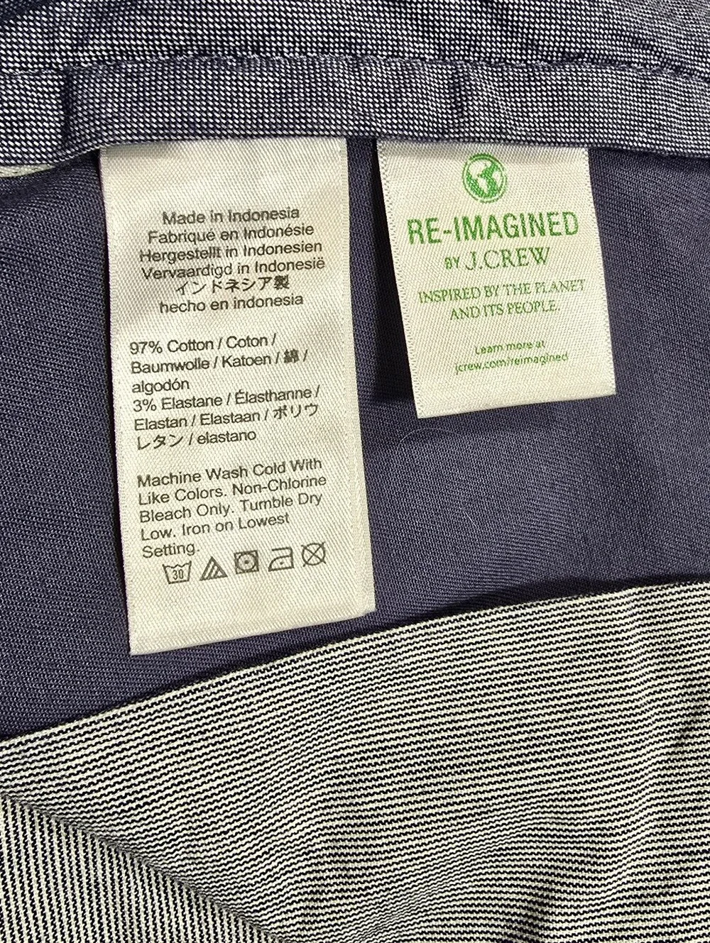 J.Crew 484 Slim Stretch Navy Chinos 32x34
